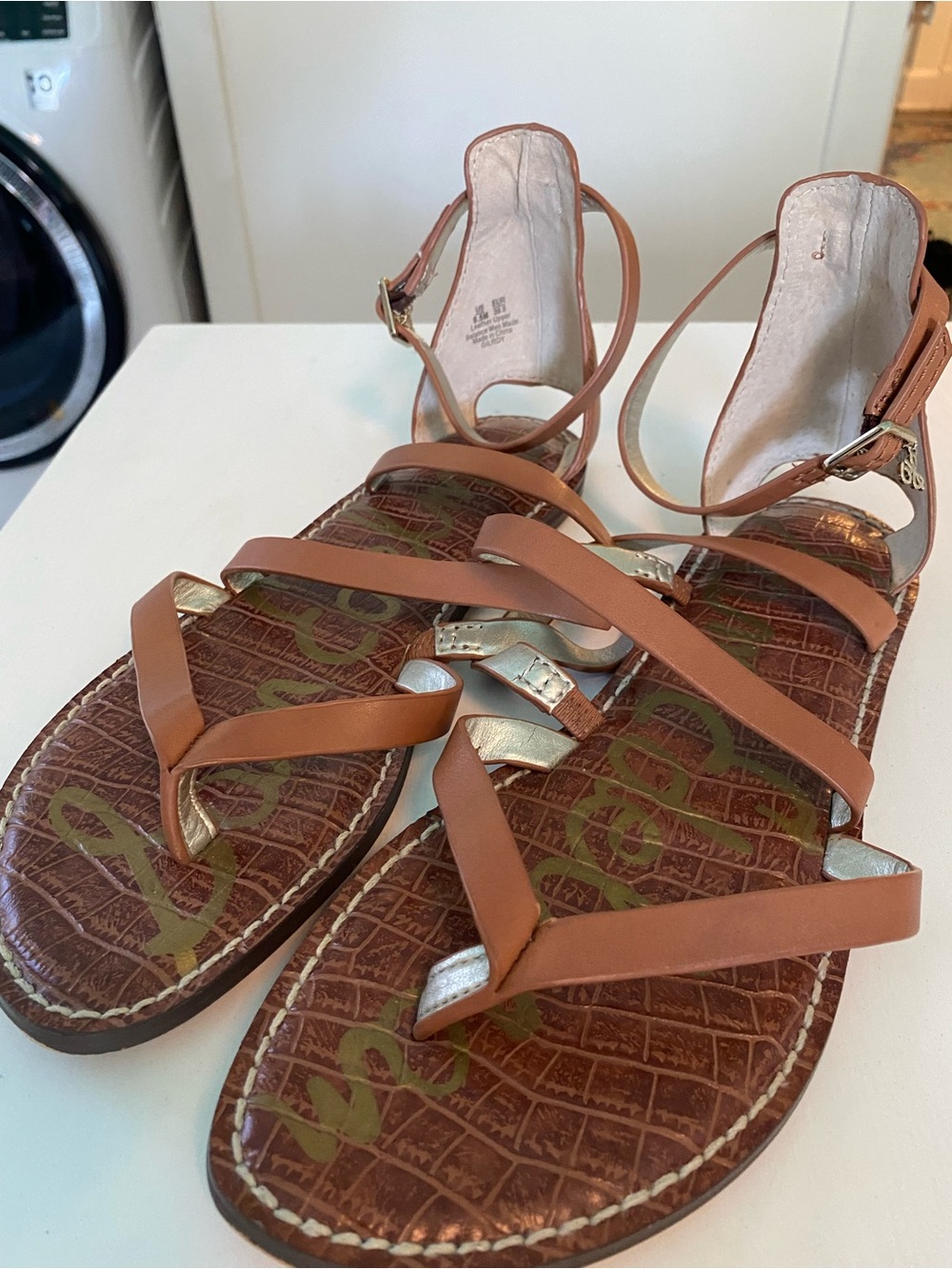 Sam Edelman Brown Leather Strappy Sandals